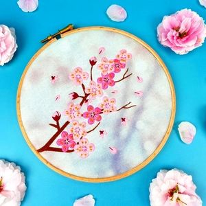"Cherry Blossom" Handmade Embroidery Kit